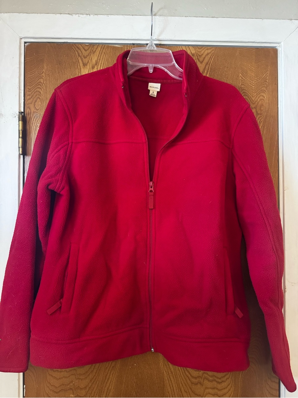 Merona Red Teddy Fleece Full-Zip Jacket